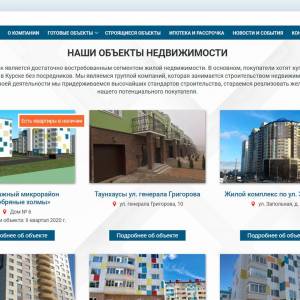 Скриншоты разработанного сайта skbgroup46.ru (Скрин №3)