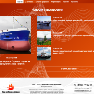Скриншоты разработанного сайта transotboy.ru (Скрин №3)