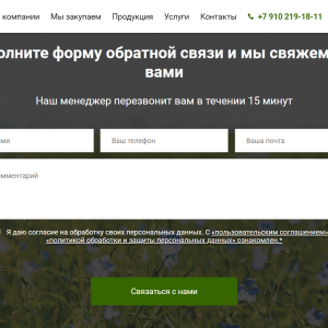 Скриншоты разработанного сайта un-invest.ru (Скрин №3)