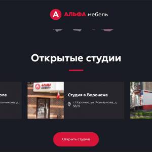 Скриншоты разработанного сайта alfa-franch.ru (Скрин №6)
